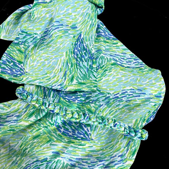 Kleid For Her Salwa Blouse Top Womens S One-shoulder Green Blue Spring S… - Picture 4 of 6